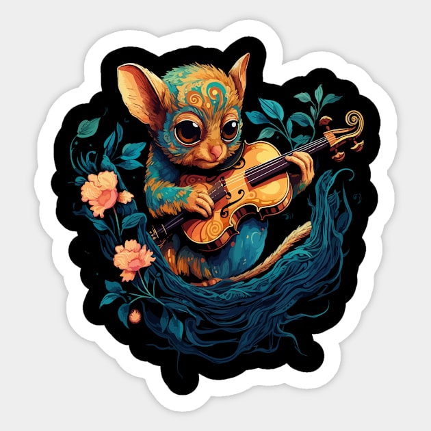 Tarsier Playing Violin Sticker by JH Mart